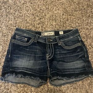 BKE Women's Jean Shorts - Dark Blue